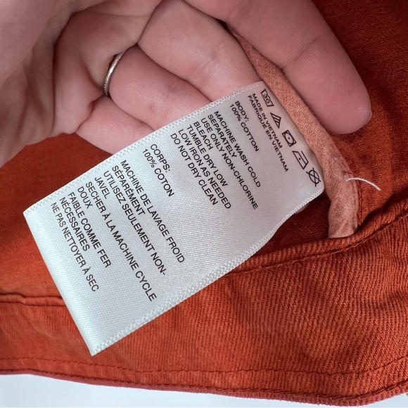 Urban Outfitters Orange Cropped Denim Jean Jacket - Picture 8 of 8